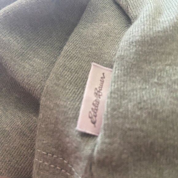 Eddie Bauer Women's Cotton Blend Short Sleeve Top Size TXL Talls Olive Green - Picture 5 of 7